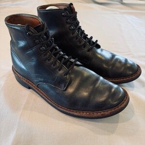 Allen Edmonds Higgins Mill Black Leather Combat Boots Weatherproof Mens US 10D